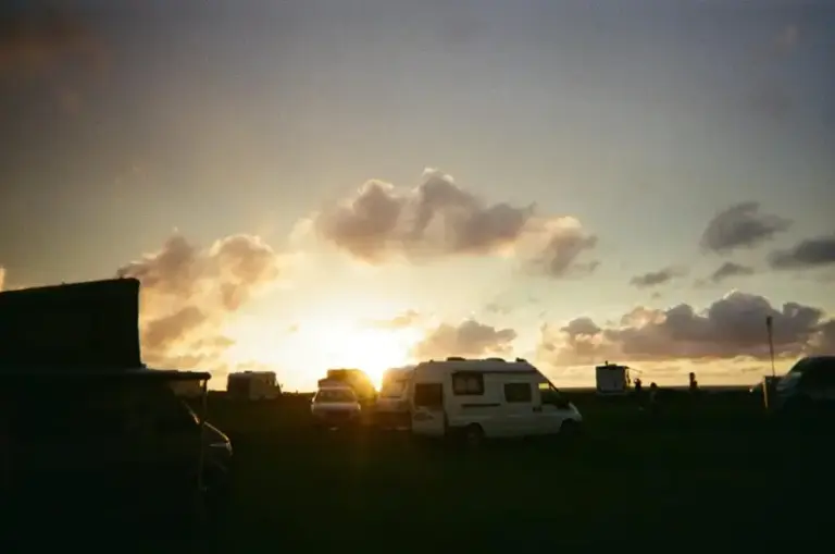 Camping am Abend